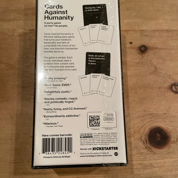 NIB Cards Against Humanity Game 4-20 players Ages 17 up any occasion gift - Picture 2 of 3
